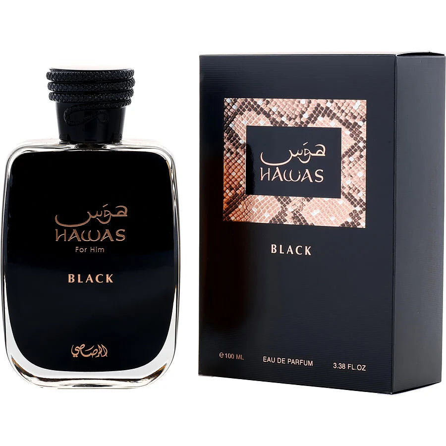 Rasasi Hawas Black Men 3.4 Oz Eau De Parfum