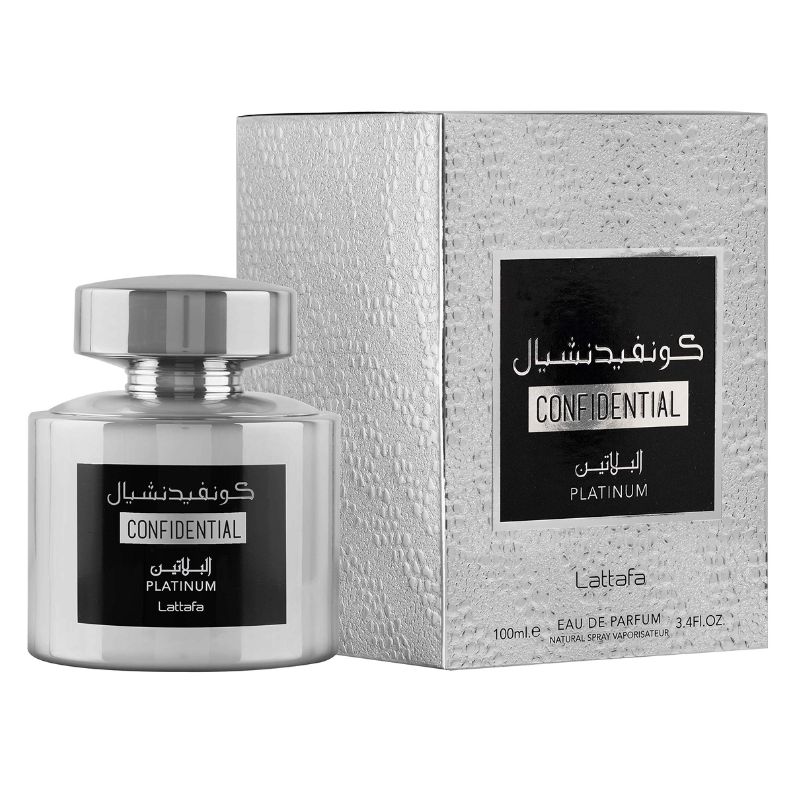 Lattafa Confidential Platinum 3.4 Oz Eau De Parfum