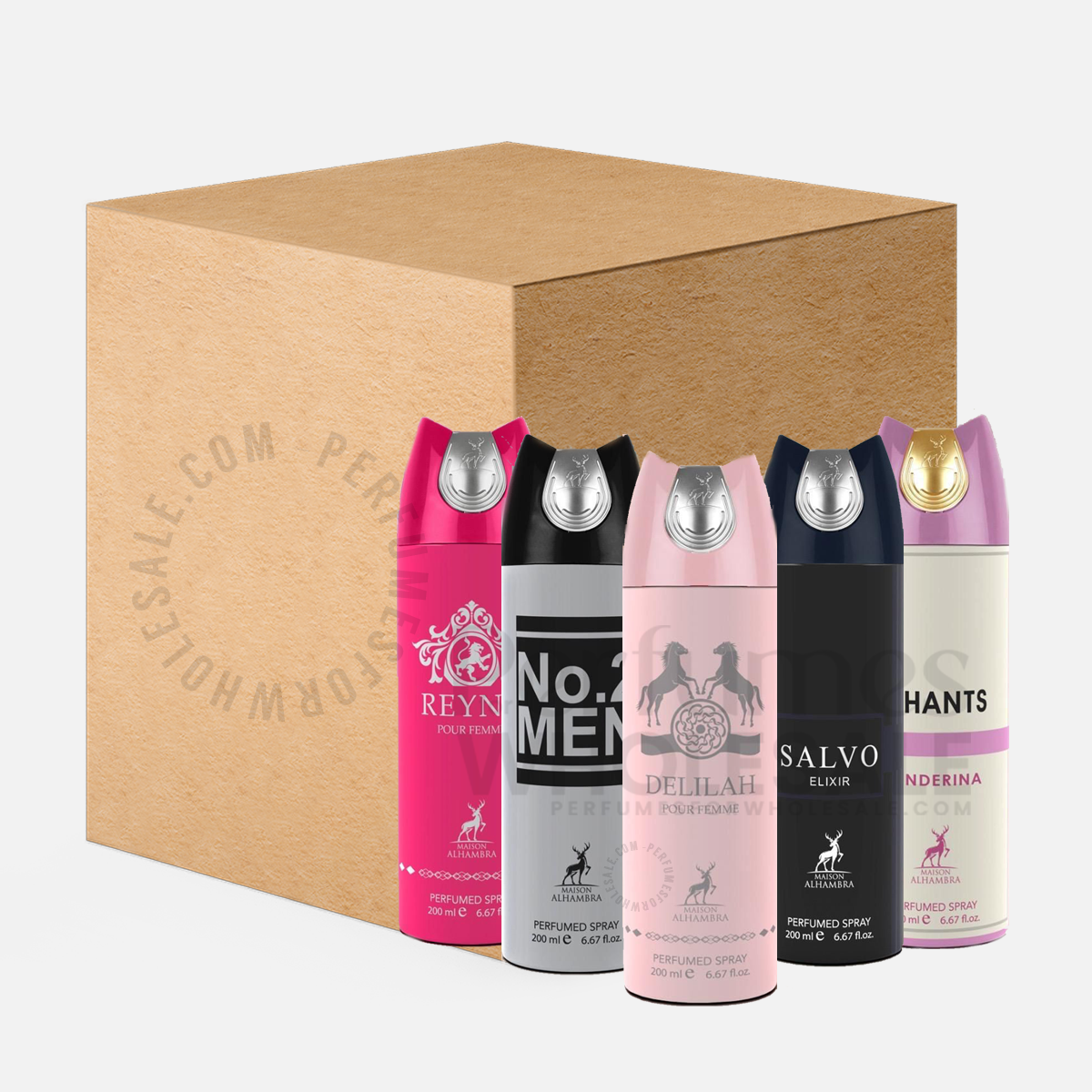 Box of 96 Pieces | Maison Alhambra Perfumed Body Sprays for Men/Women 200ml Wholesale
